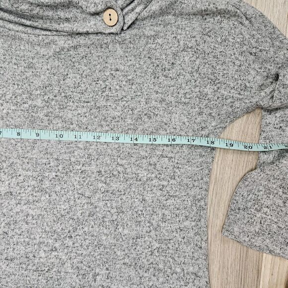 12PM by Mon Ami Womens Gray Cowl Neck Sweater Dress Longsleeve Medium - Picture 5 of 10